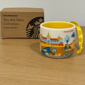 Starbucks Thailand Mug with Yellow and Blue Design